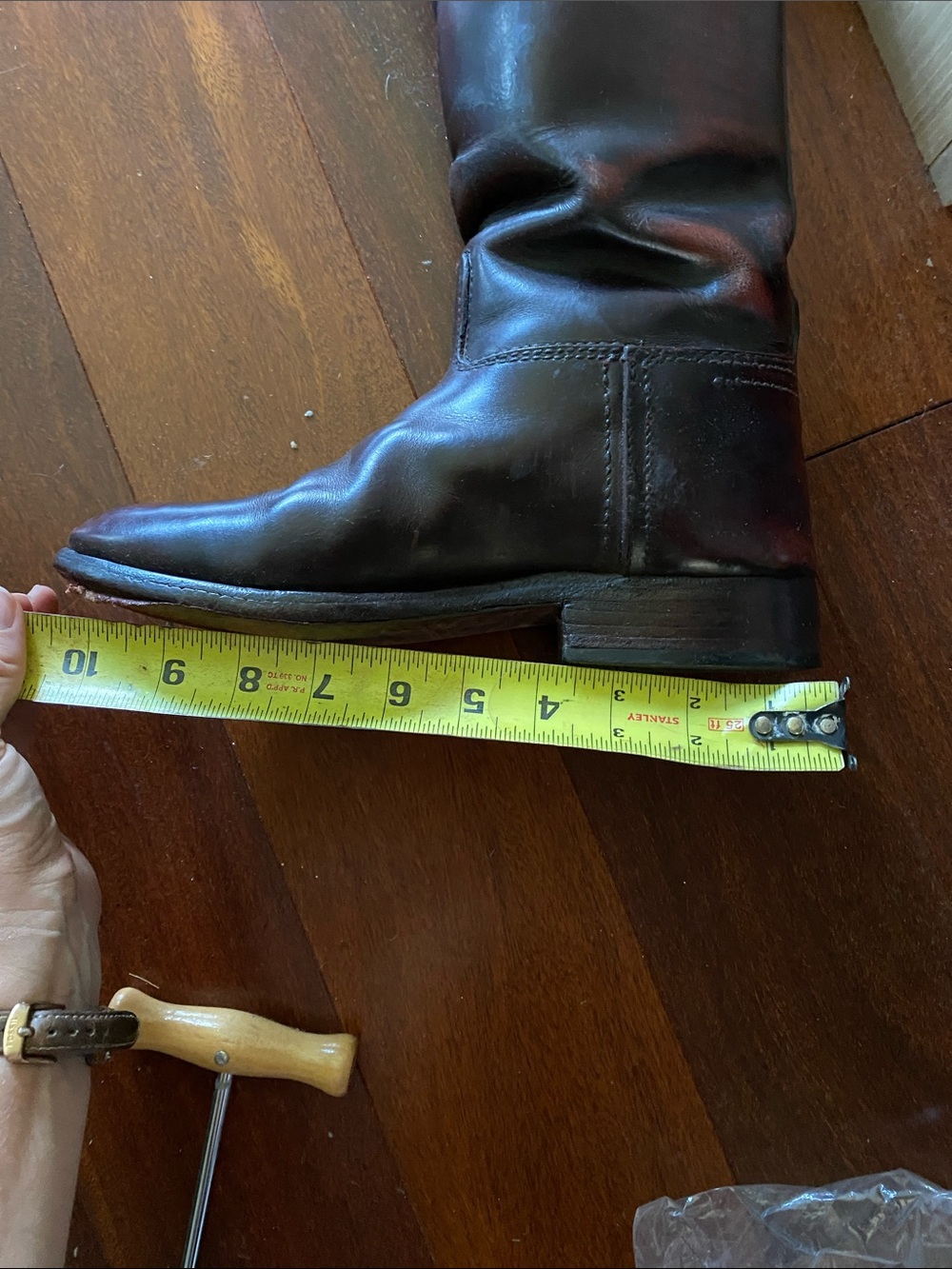 Vintage Handmade Argentine Polo Riding Pull On Boots - Picture 9 of 10